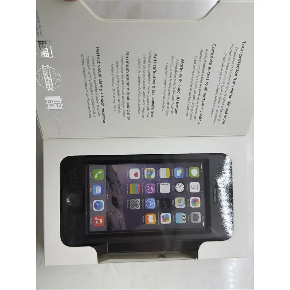 LifeProof Nuud Waterproof Dirtproof Series Case For iPhone 6- Black Open Box